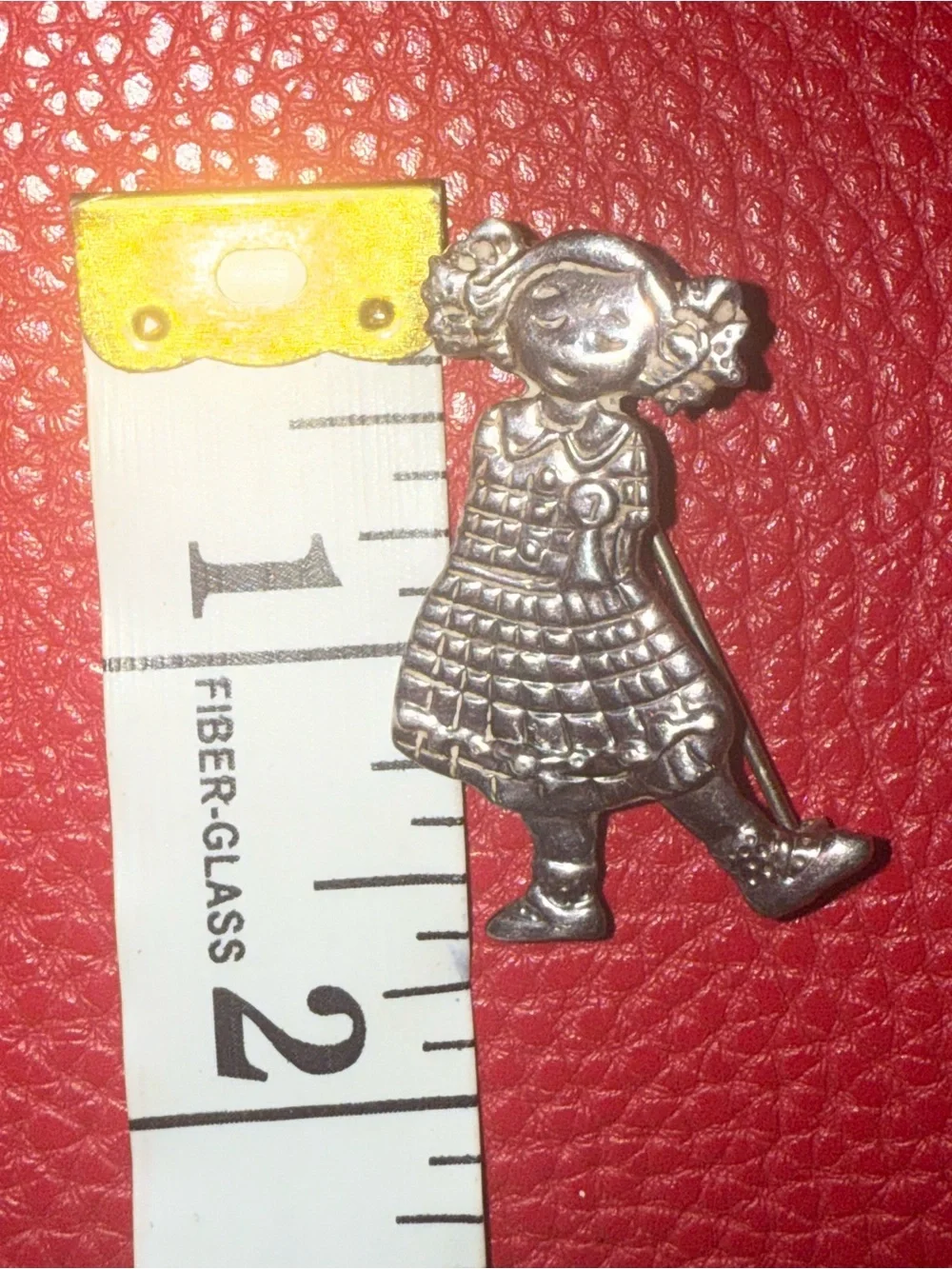 Vintage Silver-Tone Girl Pin Brooch